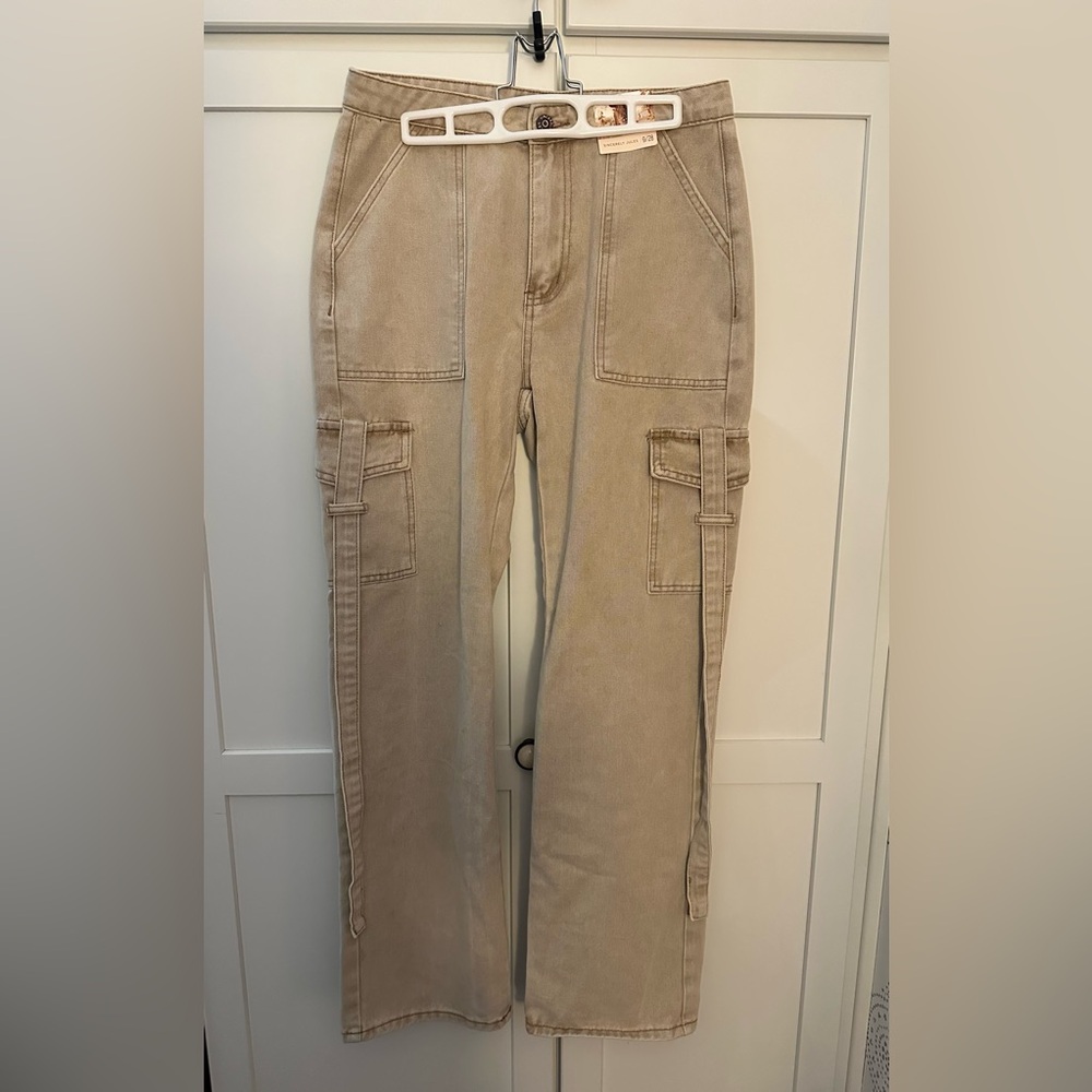 NWT Sincerely Jules Khaki Cargo Jeans